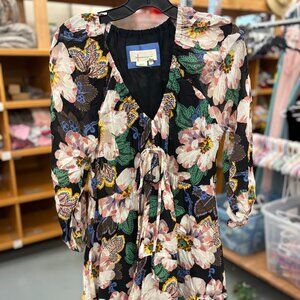 Anthropologie Tiered V-Neck Tunic Dress